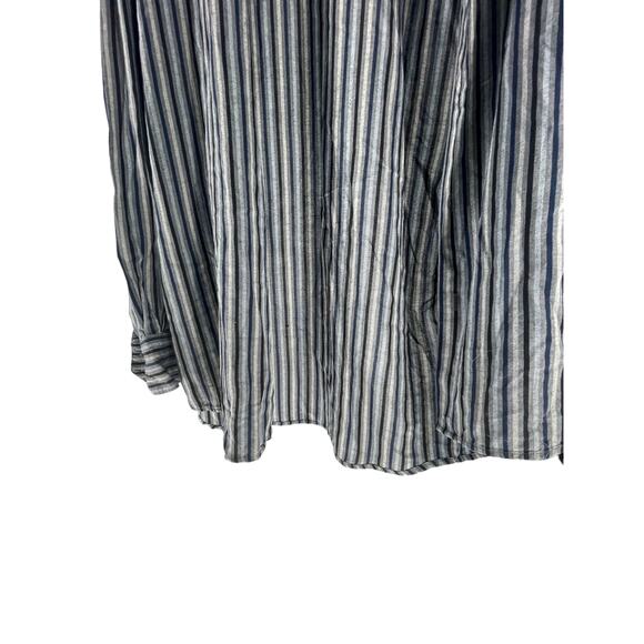 Claiborne Gray Striped Long Sleeve Button Down Shirt Men's Size Large - Picture 3 of 5